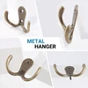2 X Screw Hook Retro Metal Double Hook Metal Wall Mount Hanger Coat Antique Bronze For Hats-A97Q 3