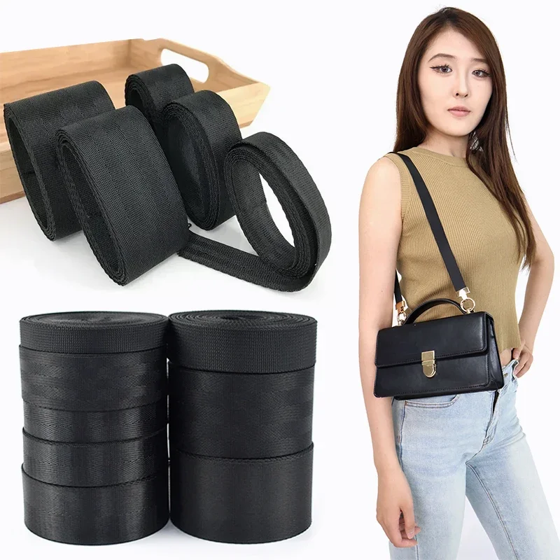10m Black Nylon Webbing Tape