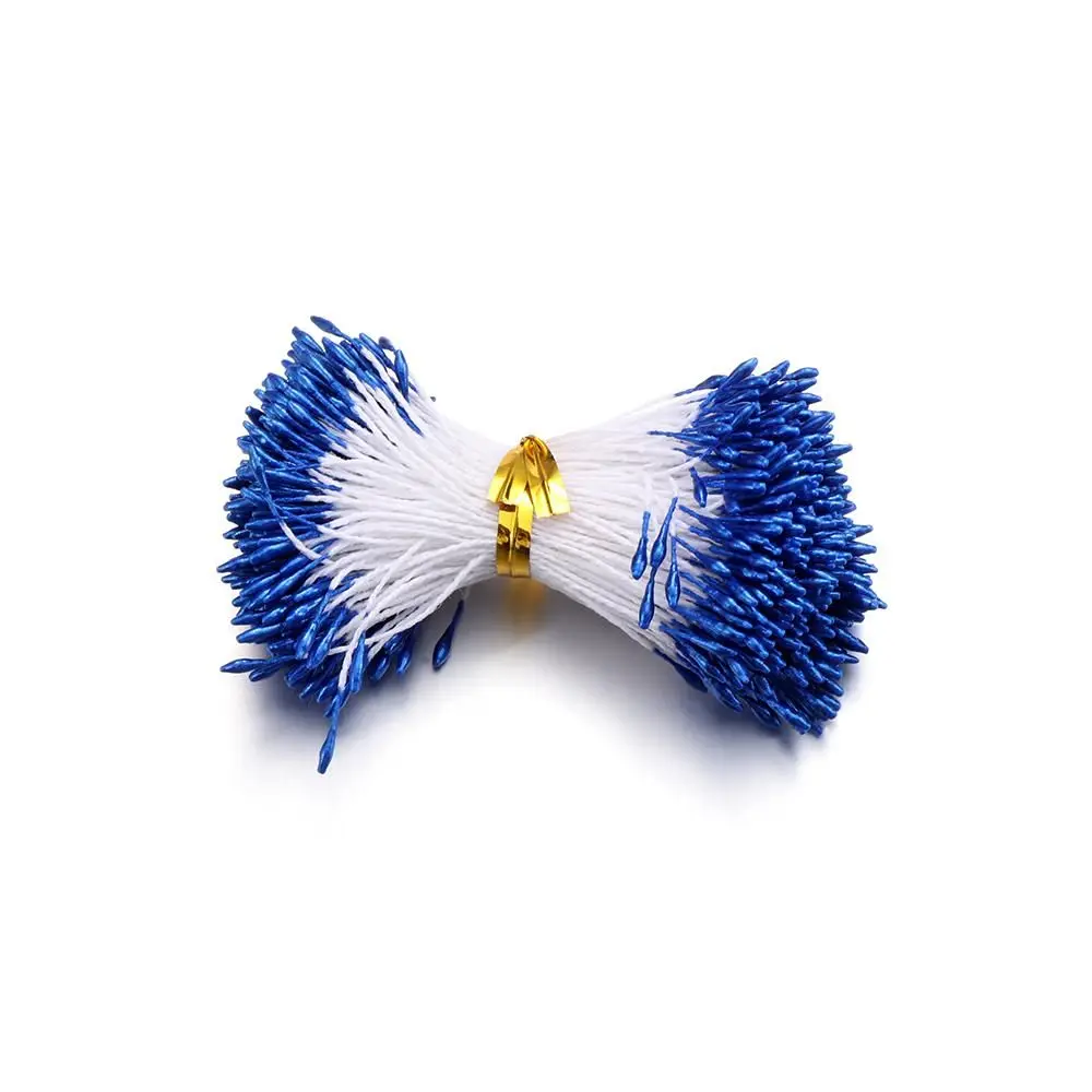 Artificial Flowers 400pcs Mini Flower Needlework Double Heads Hand-made DIY Floral Craft Flower Stamen Artificial Pearl Pistil