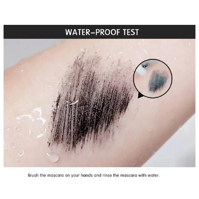 Mascara imperméable 3D Fiber de soie, Extension de cils, noir, marron épais
