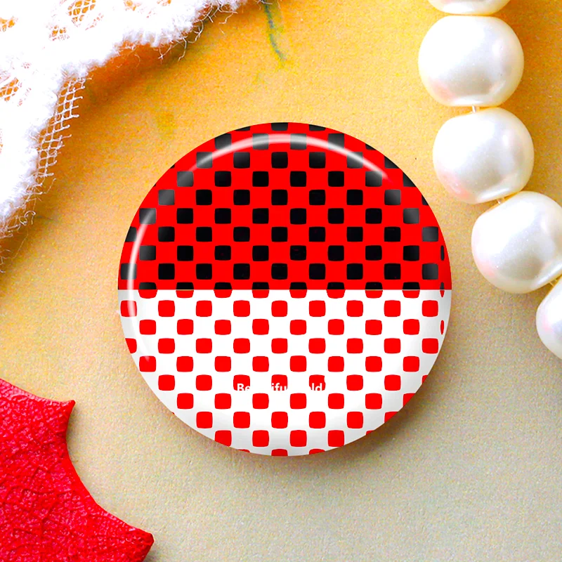 DIY Round Glass Cabochon Set for Handmade Photo Crafts