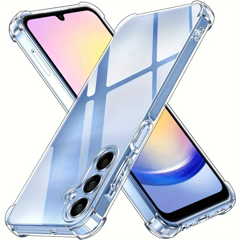 حافظة لهاتف سامسونج A17 A16 A56 A55 A36 A35 A26 S25 S24 S23 Ultra Plus غطاء حماية بأربعة زوايا ممتص للصدمات Coque Fundas