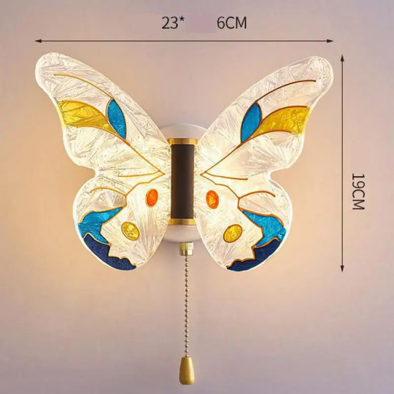 Borboleta de Cabeceira Quarto das Crianças Fundo da Parede Lâmpada Parede Nordic Personalidade Criativa Iluminação Luz Led 8w 1 nordic personalidade criativa quarto das crianças iluminação led fundo da parede luz