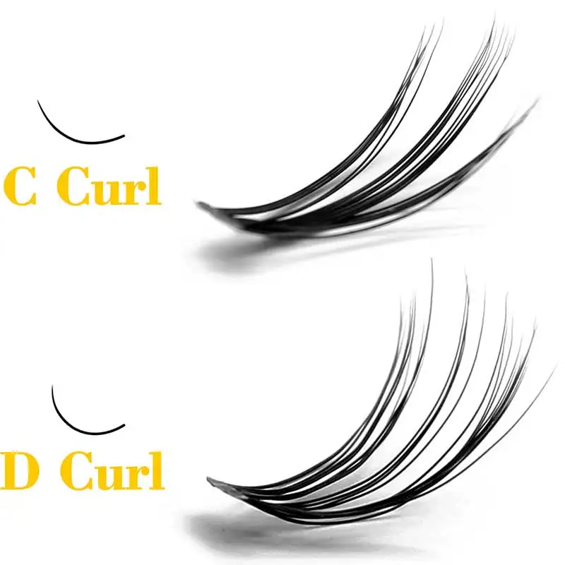 60 Bundles Mink Eyelash Extension Natural 3D Russian Volume Faux Eyelashes Individual 20D Cluster Lashes Makeup Cilia