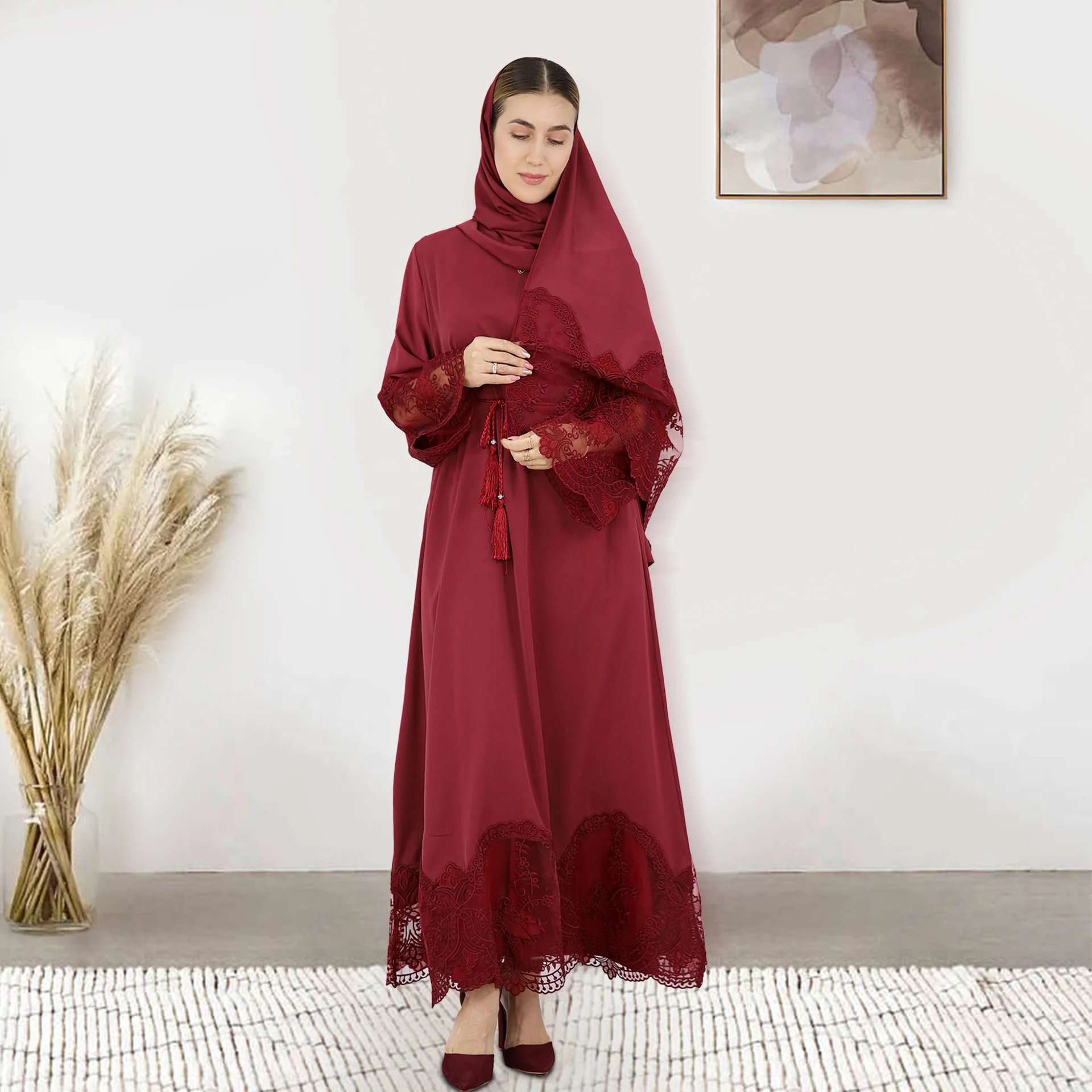Turkish Hijab Abayas Luxury Embroidery Abaya Dubai Long Prayer Dress for Muslim Women Kaftans Evening Party Dresses Islamic Robe