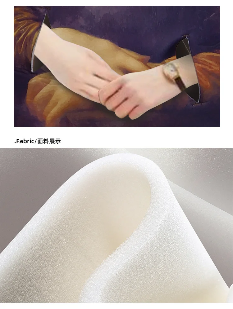 Lustiges Daddy Poo Kostüm & Mona Lisa Parodie Wandbild Cosplay Outfit für Halloween Schulparty Eltern-Kind-Matching-Set – Detail 4