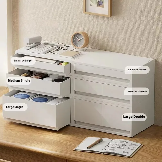 Boîte de rangement de bureau, tiroir de rangement de tri de papeterie, empilable, gain de place, tiroir de table, boîtes d'organisation de bureau cosmétiques 4