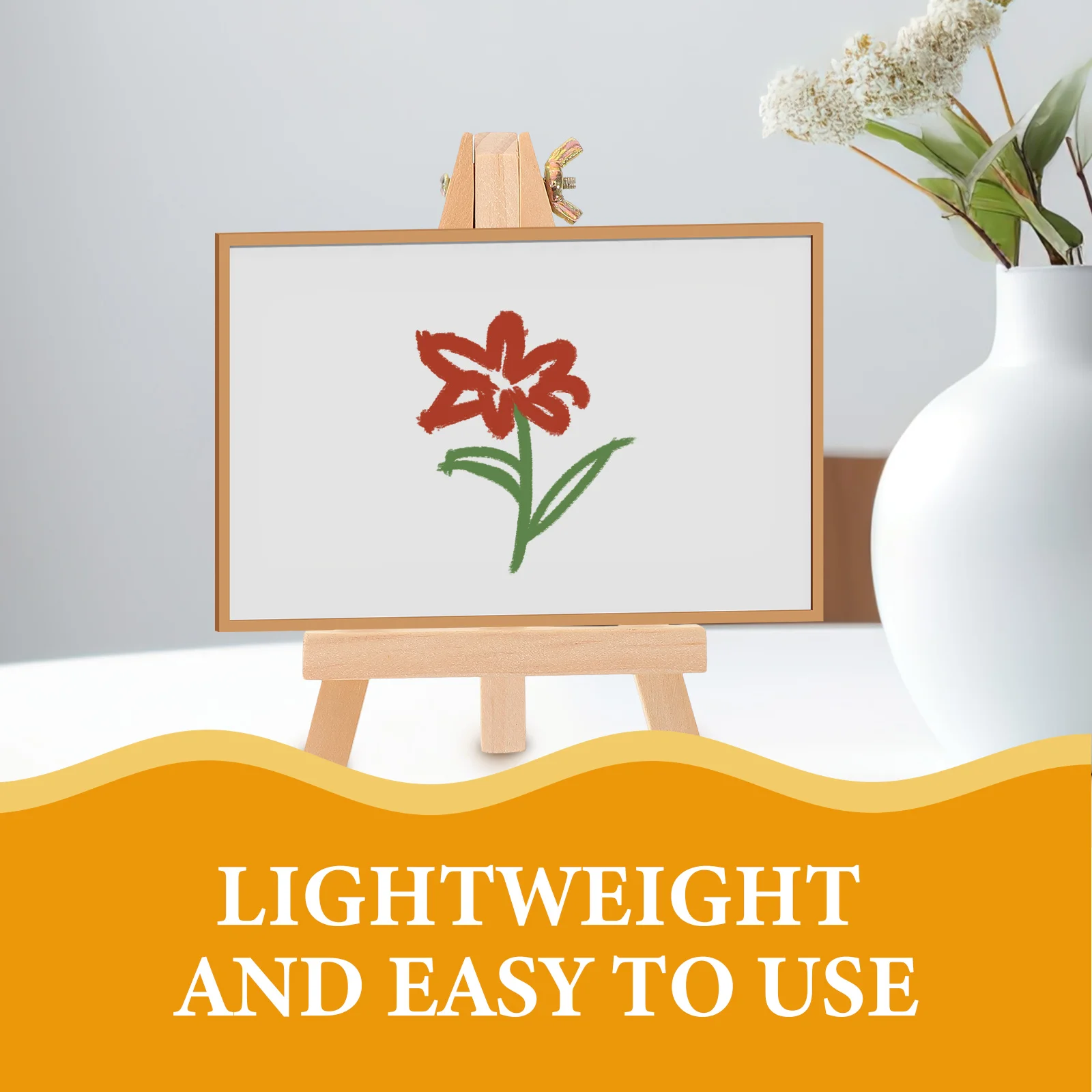 Mini Tabletop Wood Display Easel Small Painting Triangle Frame Bracket Photo Holder Seasoned Beechwood Easel Versatile