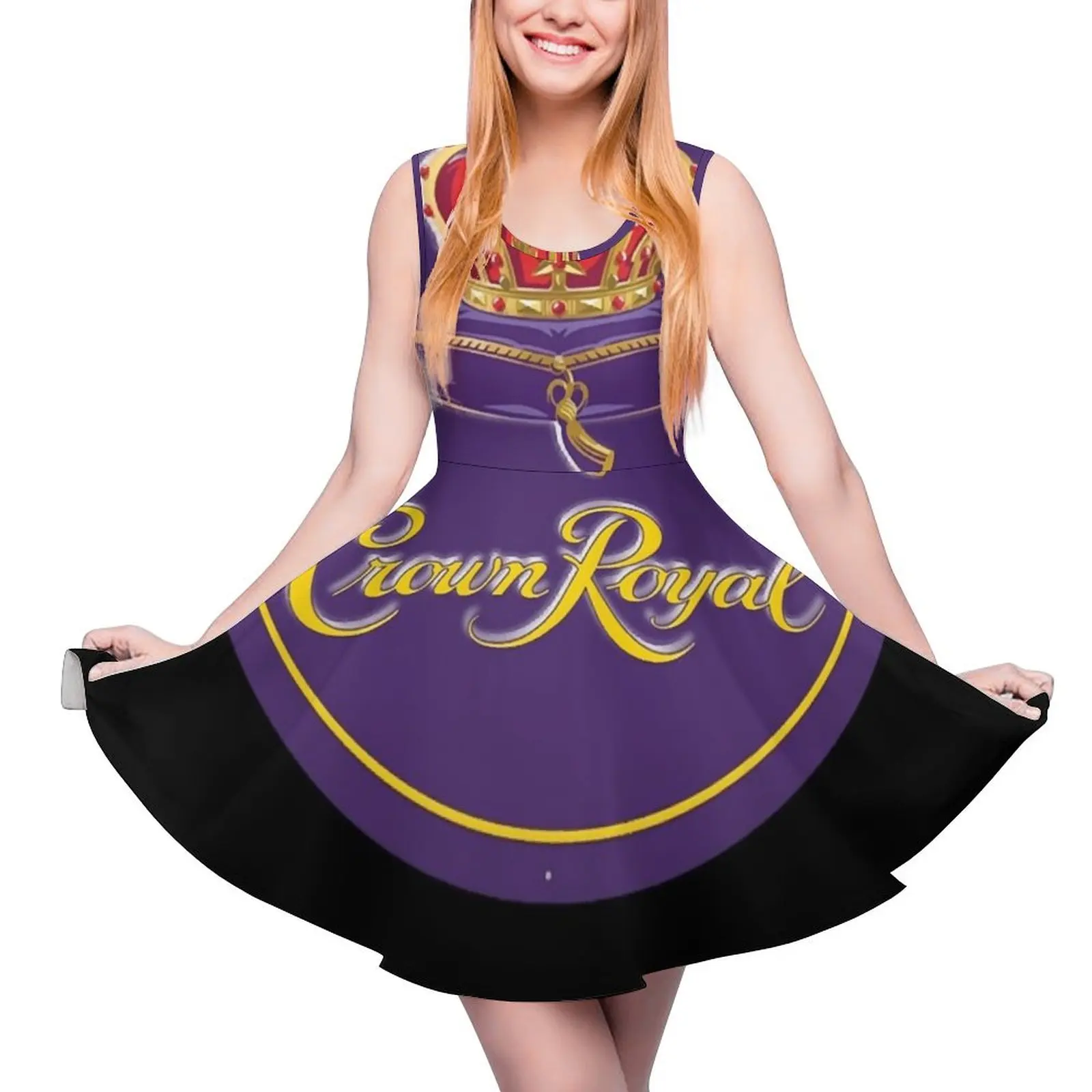 

Женское платье без рукавов Crown Royal Essential Logo, летнее платье 2024