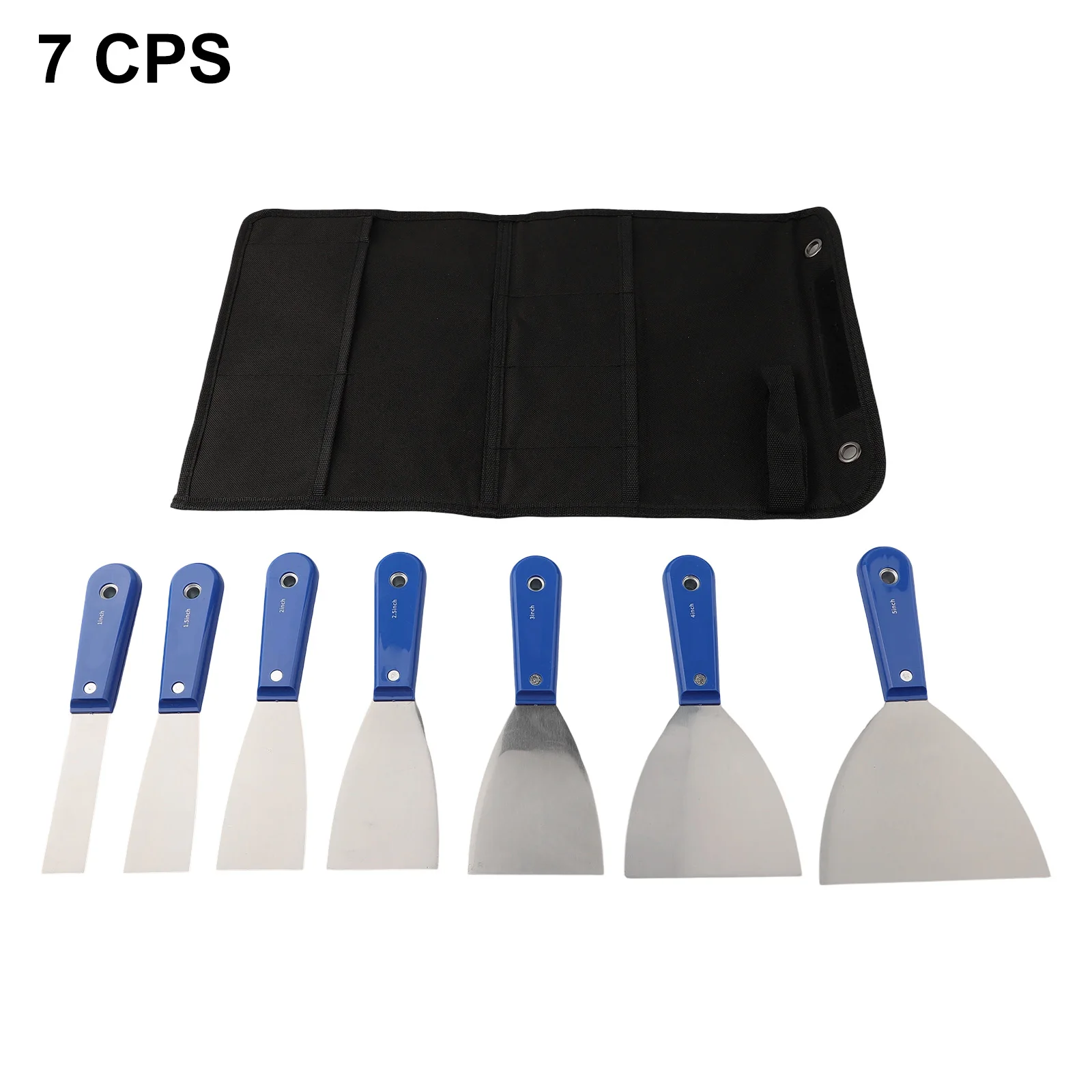 For DIY Projects 11.42*8.66*0.79 In Drywall Tools 7pcs Scraper Set For Drywall Ergonomic Scraper 7 Size Variety