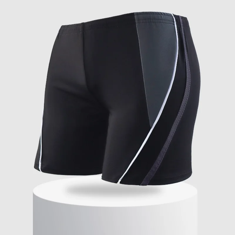 Maillot de bain élastique à rayures pour hommes, culotte courte de plage, de Sport, de surf, d'été, Boxer, costume de bain