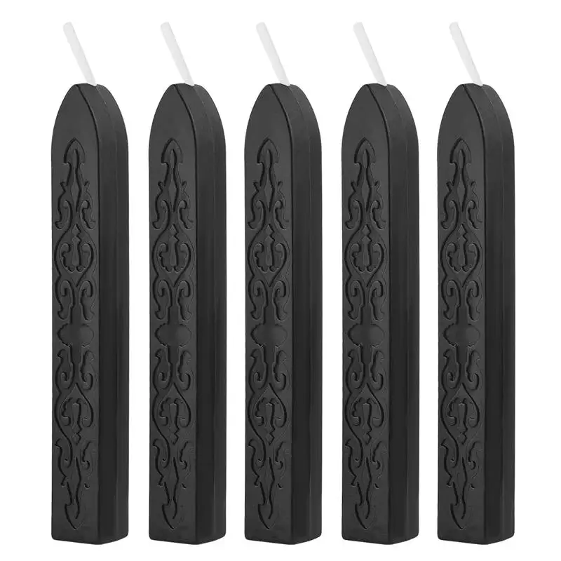 Pack of 5 Solid Color Sealing Wax Sticks for Envelopes, Invitations, and Gifts