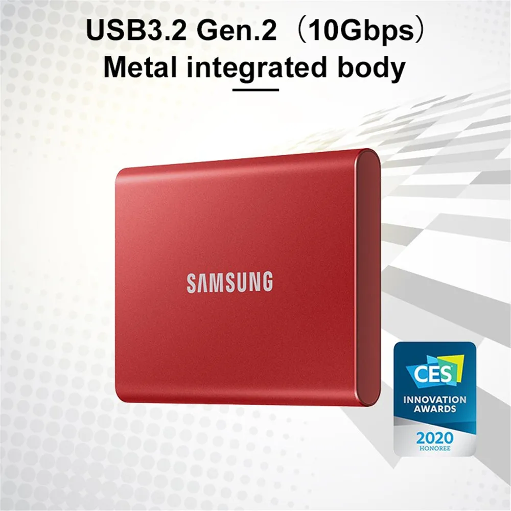 sección No lo hagas Culpable Samsung T7 portable ssd 1TB 500GB 2TB External Solid State Drives disco  duro externo Type-C USB3.2Gen2 SSD compatible for laptop