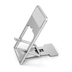 Foldable Adjustable Desktop Phone Holder Stand (Silver)