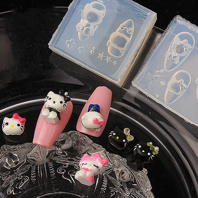 

Sanrio Hello Kittys аниме искусство для ногтей, искусство, инструмент Kawaii Melodys, силиконовая форма, инструменты для маникюра, аксессуары для ногтей, украшение