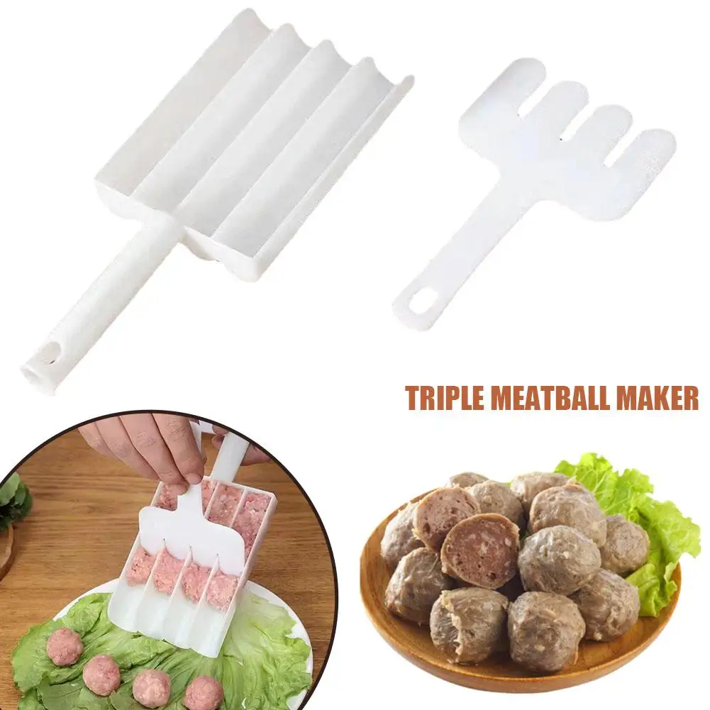 Triple Rice-meat Dumplings Making Suit Meatball Maker Creative Kitchen Ball Tools Fish Cooking Machine Beef Balls Utensils
