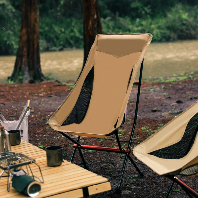 

Fishing Leisure Beach Chairs Self Driving Moon Barbecue Sand Camping Beach Chairs Fold Silla Plegable Garden Furniture QF50BC