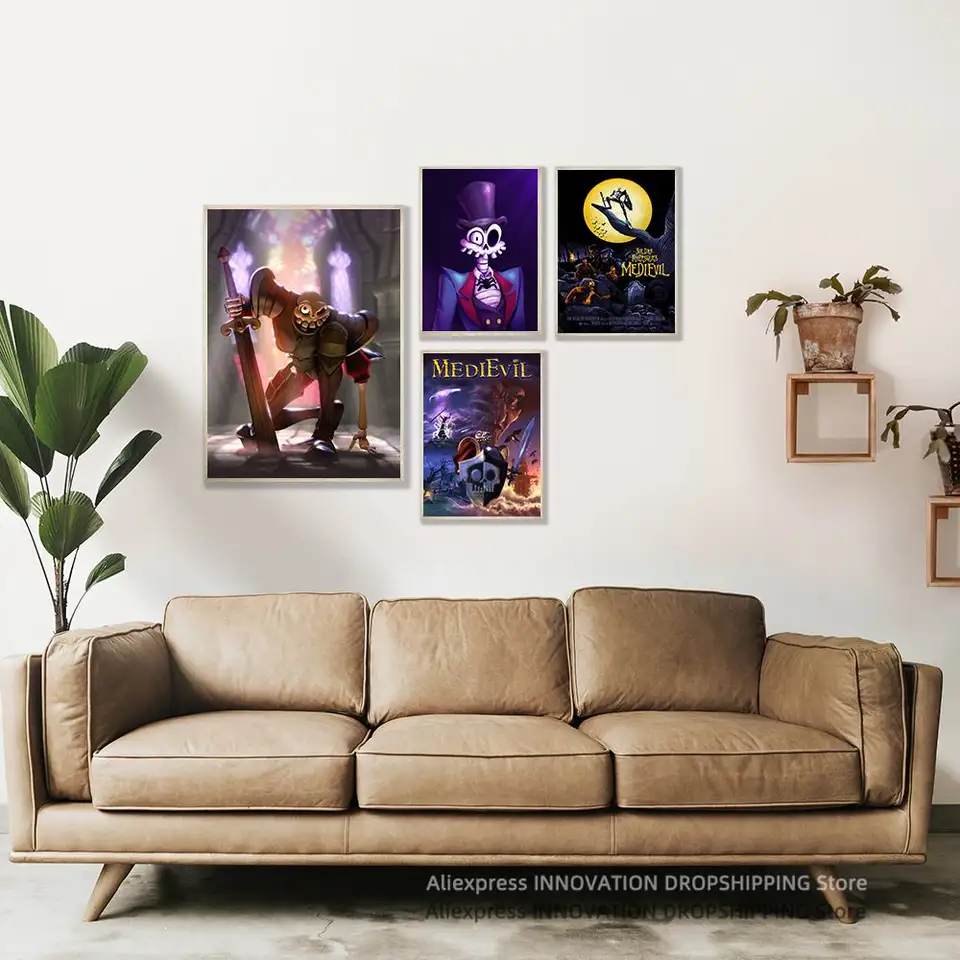MediEvil Game Wall Art Poster Canvas Posters and Prints