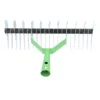 Garden Thatch Rake Stainless Steel Curved Tip Teeth Lawn Rake for Leaves Garden Supplies 5