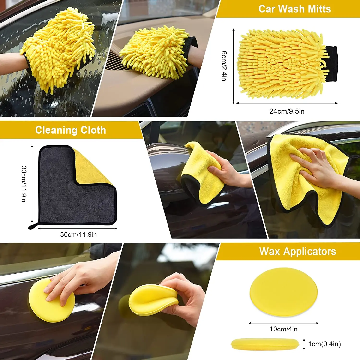 20 PCS Auto Cleaning Kit With Detailing Brushes For Car Wash