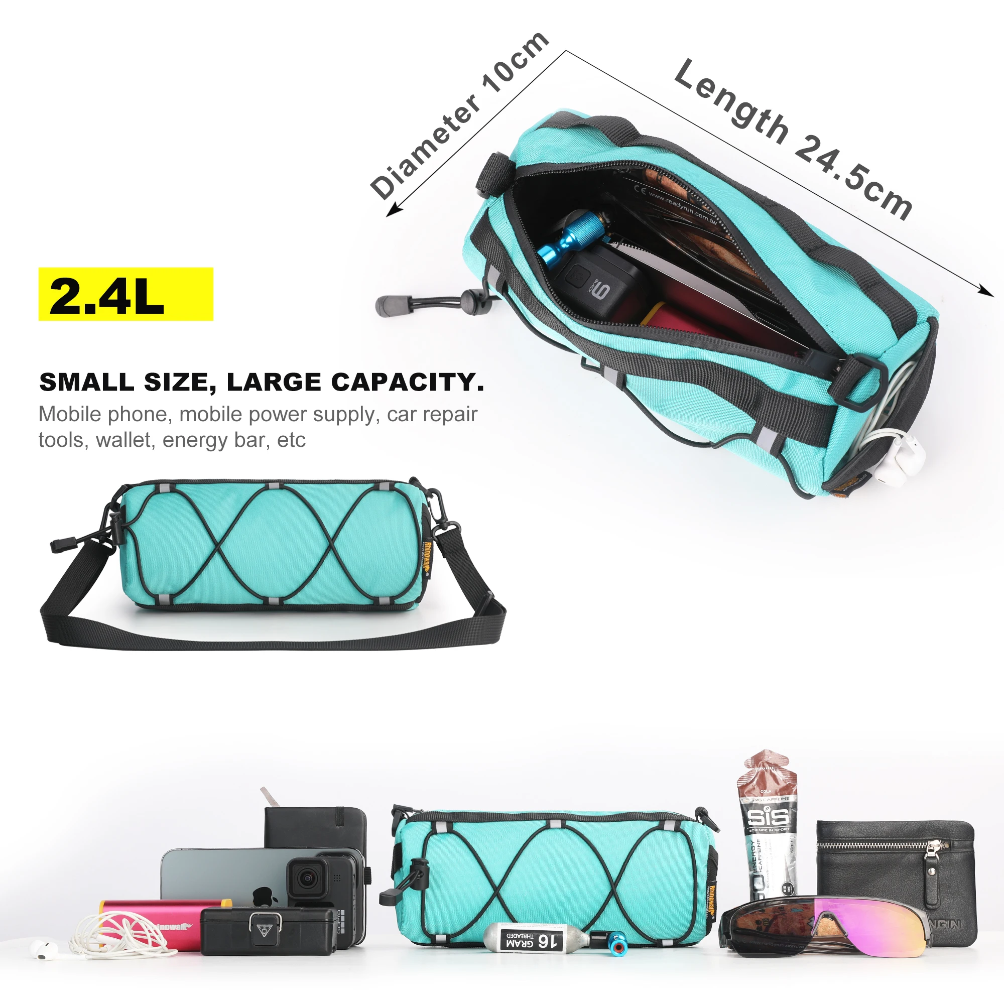 Rhinowalk RK9103 Handlebar Bag 2.4L Large Capacity Reflective MTB Road Cycling - Image 2