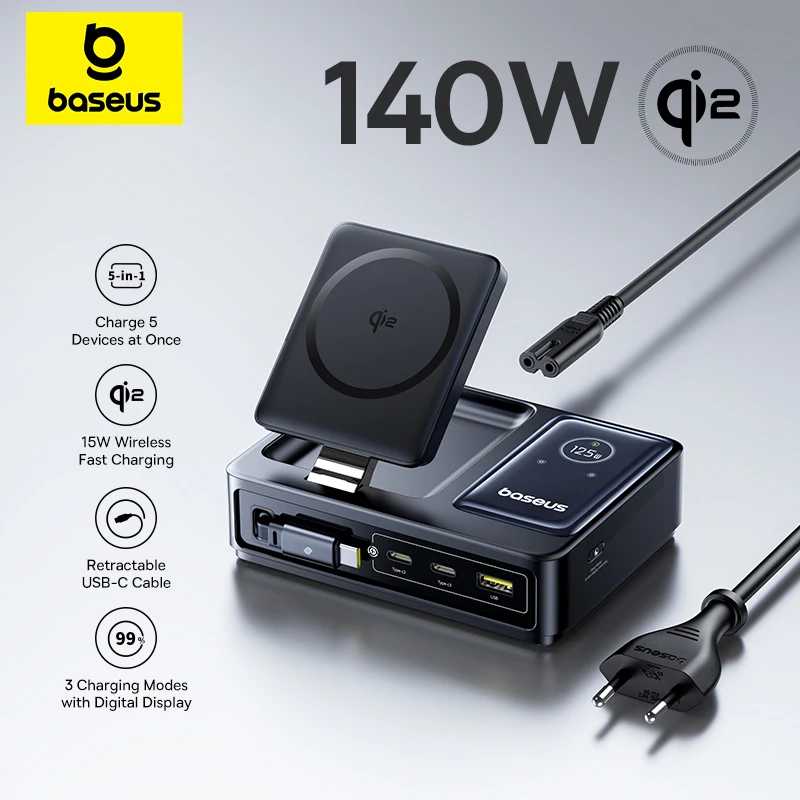 Ładowarka biurkowa Baseus 140W do tabletów i laptopów z EU za $77.51 / ~285zł