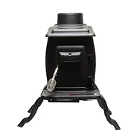 Company Rustic 900 Square Foot Clean Cast Iron Log Burning Wood Stove Reaching Up T0 54,000 BTUswith Cool Touch Safety Handle 2