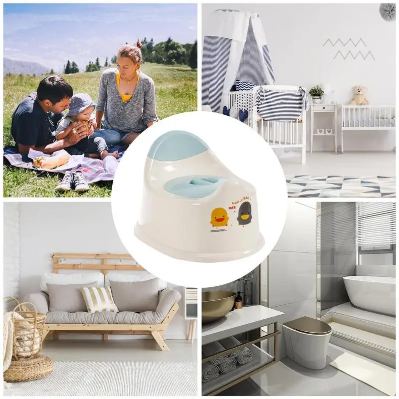 Baby Potty Training Seat Kids Toilet Training Spill Proof Easy Cleaning Potty Toilet Travel Toilet Outdoor Portable Potty 4