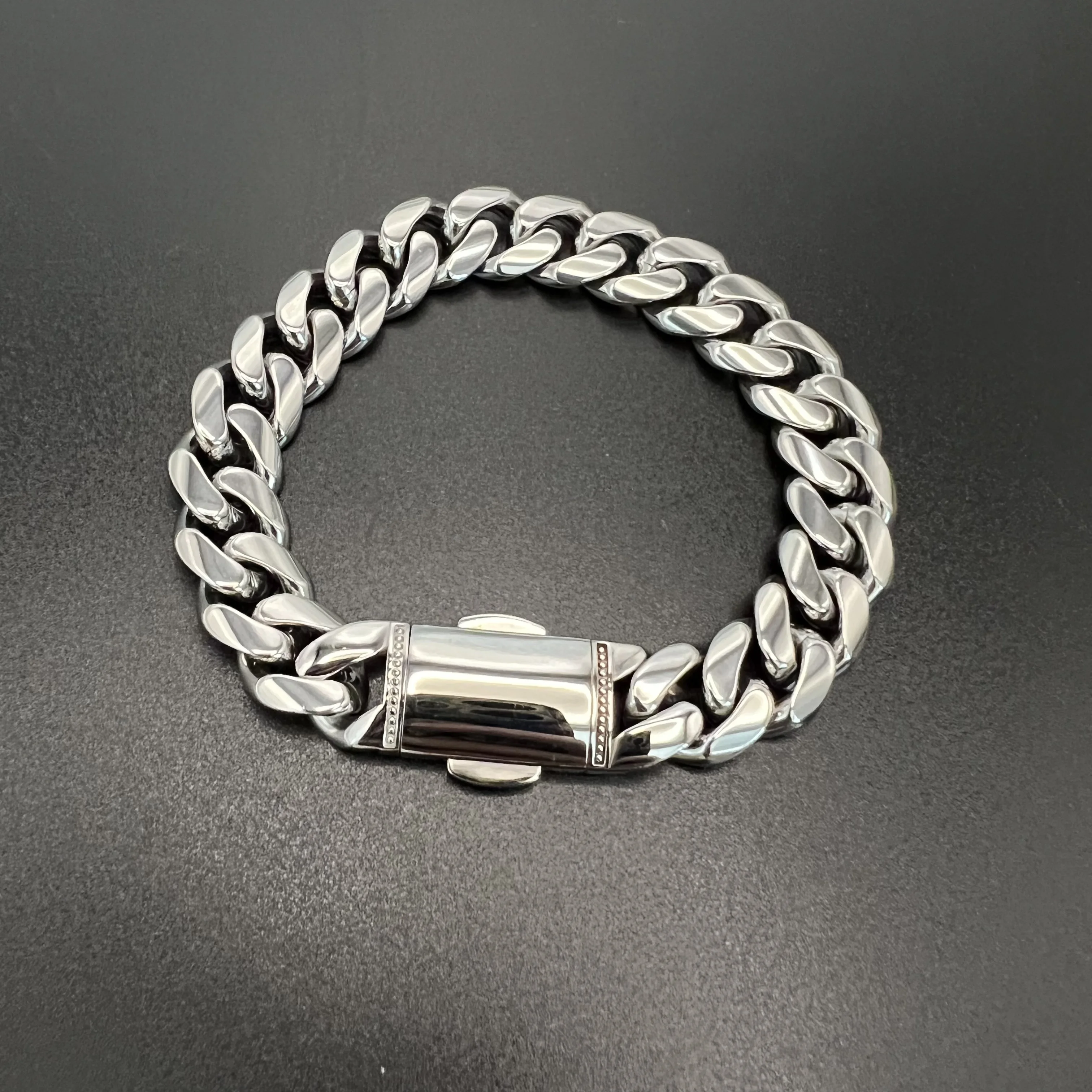 12mm 18K Gold 5-Layer Plated Premium Durable Cuban Bracelet(Box buckle) cuban bracelet