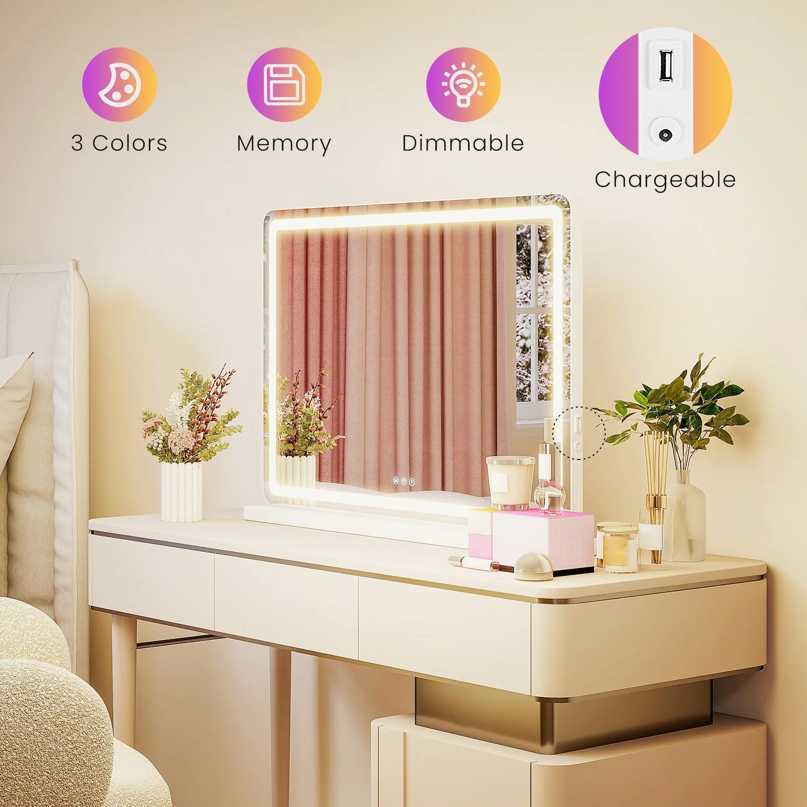 LED Lighted Vanity Mirror 6