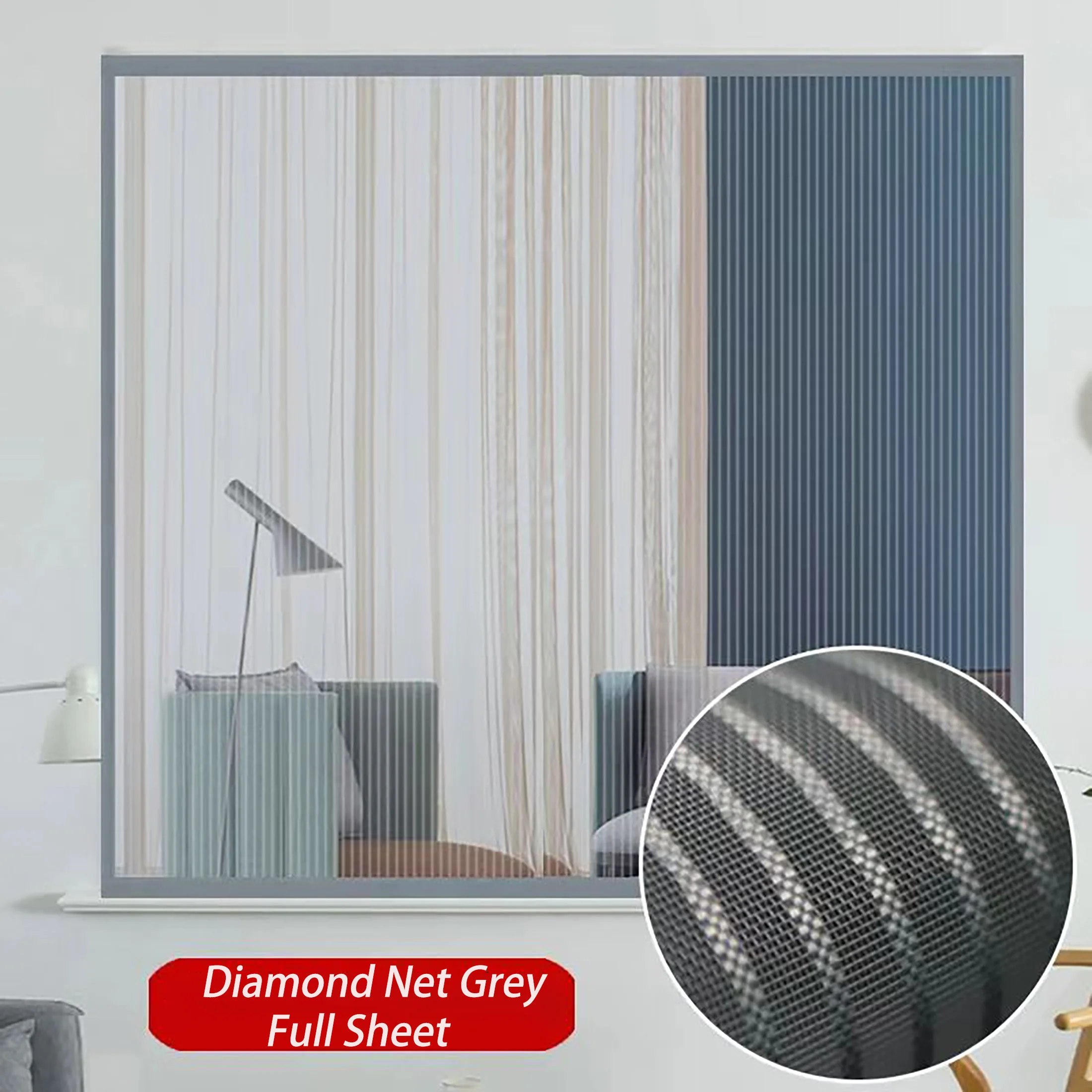 Description Picture 2 of itemNewly upgraded diamond net, mosquito net, mosquito proof screen, window and window dedicated to customization of multiple sizes