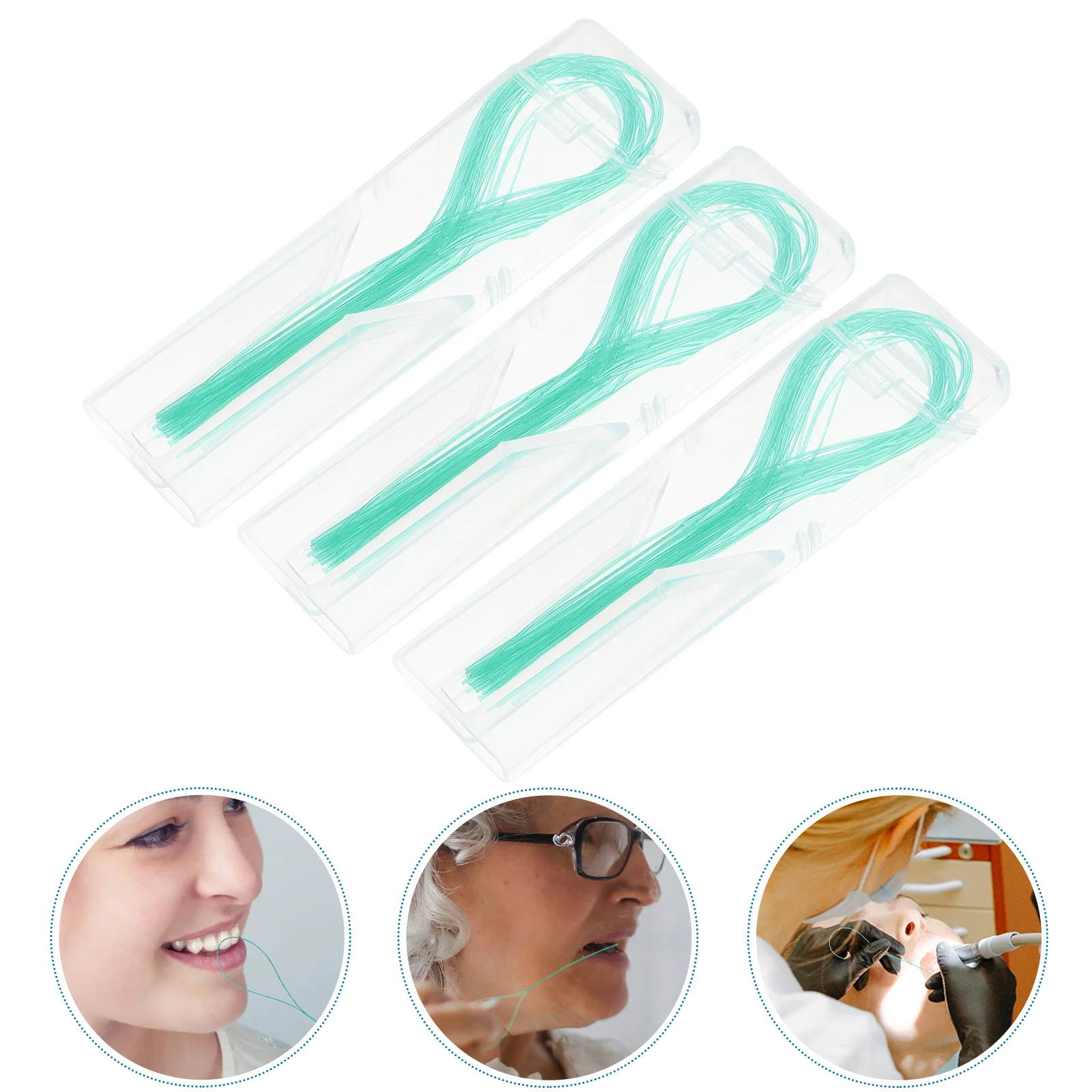 

105 Pcs Dental Floss Threading Threaders Braces Cleaning Toys Nylon Bridges Flossers