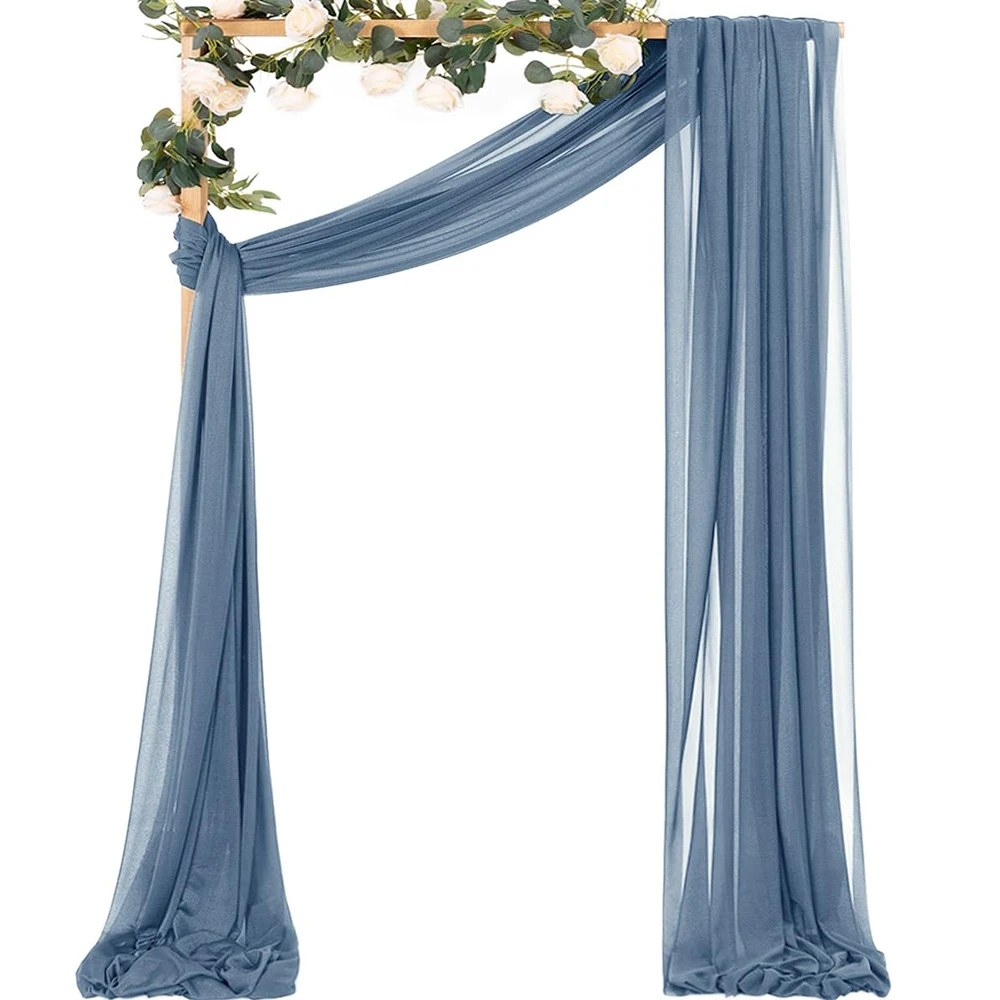 Cortinas De Arco De Boda, 2 Paneles De Tela De Gasa De 6 Yardas Y 20