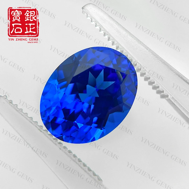 YinZheng Flame Melted Provide AGL Or GRC Certificate Oval Shape Cobalt Spinel Loose Gemstones Spinel Synthetic Cultivate