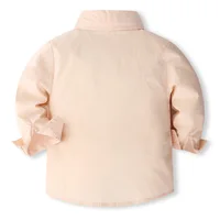 الربيع طفل رضيع وتتسابق الكورية موضة شهم قميص قطني بكم طويل قميص + السراويل + الأشرطة + التعادل الاطفال بوتيك الملابس مجموعات BC521 4