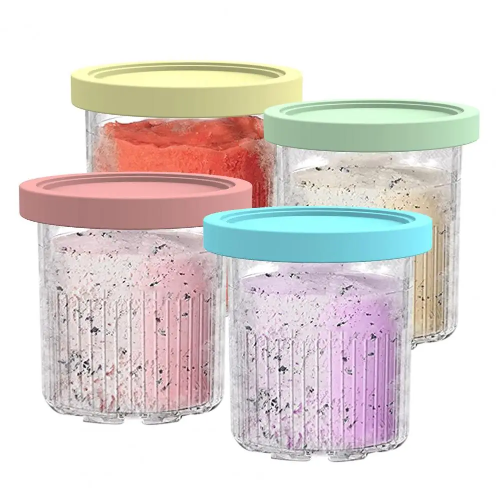 Ice Cream Pint Containers With Lids Freezer Food Storage - Temu