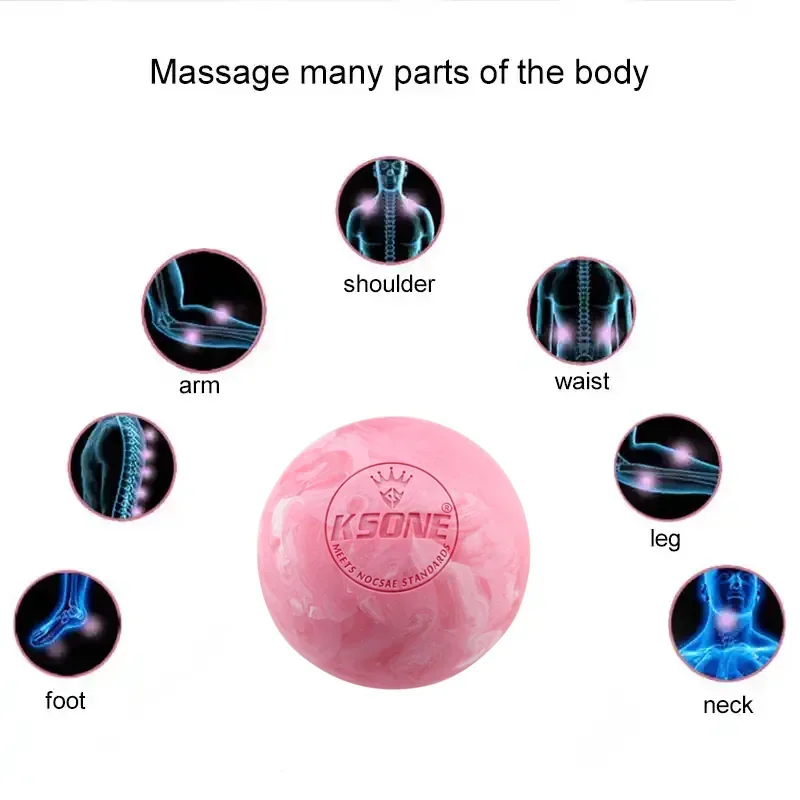 Lacrosse Massage Ball Rubber Camouflage Yoga Muscle Massage Roller Relaxation Pain Relief Portable Physiotherapy Ball 6.3cm