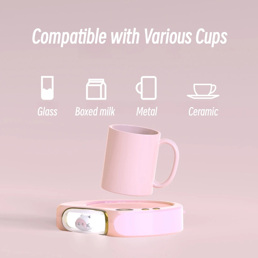 100℃ Coffee Cup Warmer Electric Heaing Pad Milk Tea Water Warming Coaster 5 Temperature Adjustment Office Home Mug Heater Mat heating coaster coffee heater usb mug warmer