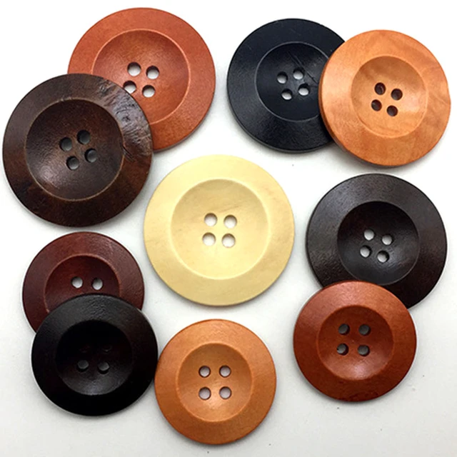 50PCS DIY Wooden Buttons Sewing Accessories Buttons For Shirt