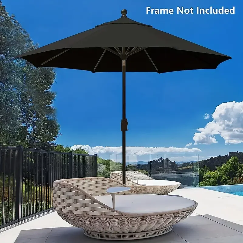 Umbrella Replacement Set ( 6/8 Ribs), Cloth Umbrella Replacement, Garden Backyard Pool Cantilever Parasol Replacement