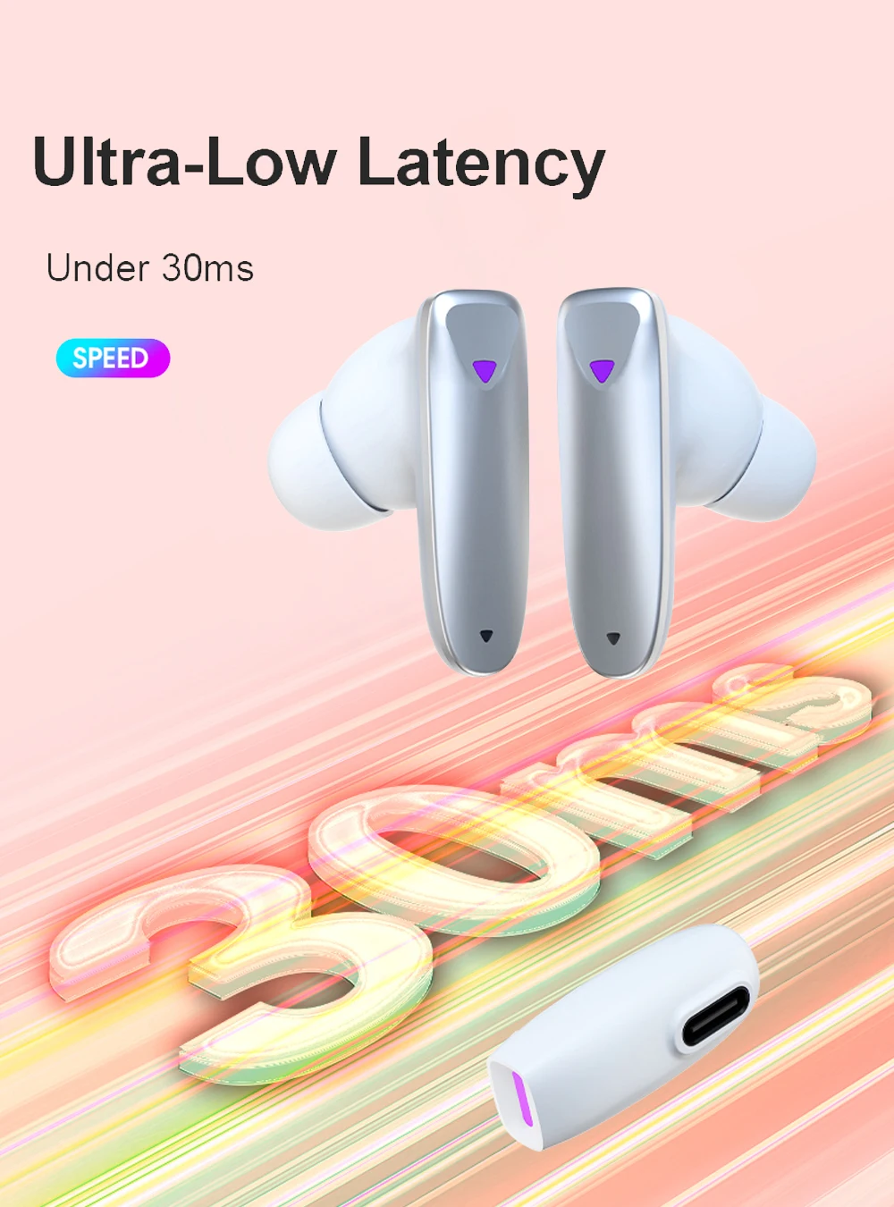 VR P10 Wireless Bluetooth LE Audio Gaming Earphone 30ms Low Latency Earbud Dongle For Meta Oculus Quest 2 PS5 Switch Xbos wireless earbuds wireless bluetooth headphones bluetooth earphones wireless bluetooth earphones wireless earphones wireless headset