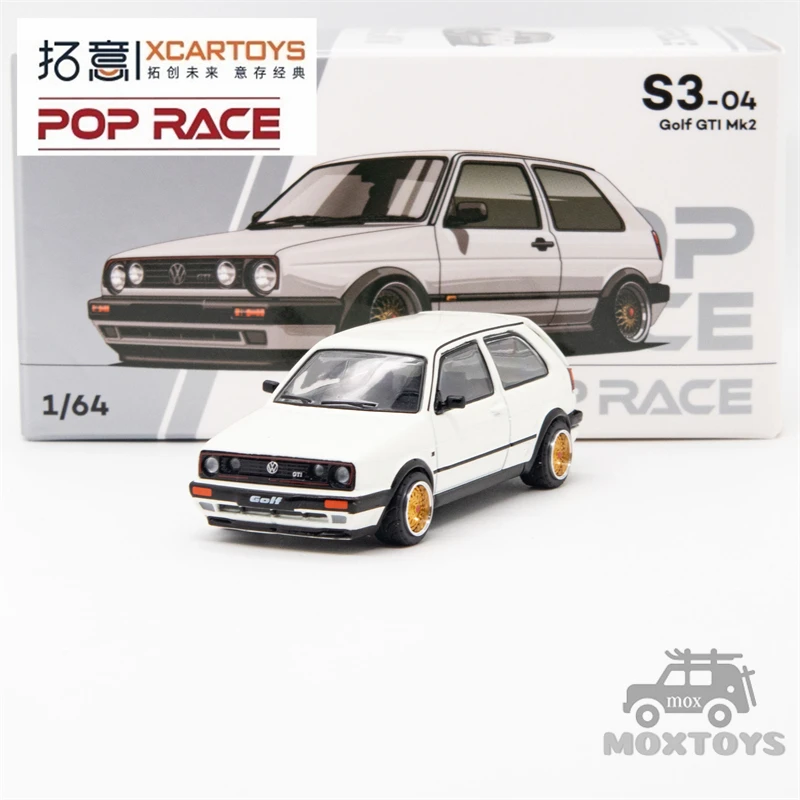 

XCarToys x Pop Race 1:64 Golf GTI MK2 белая литая модель автомобиля