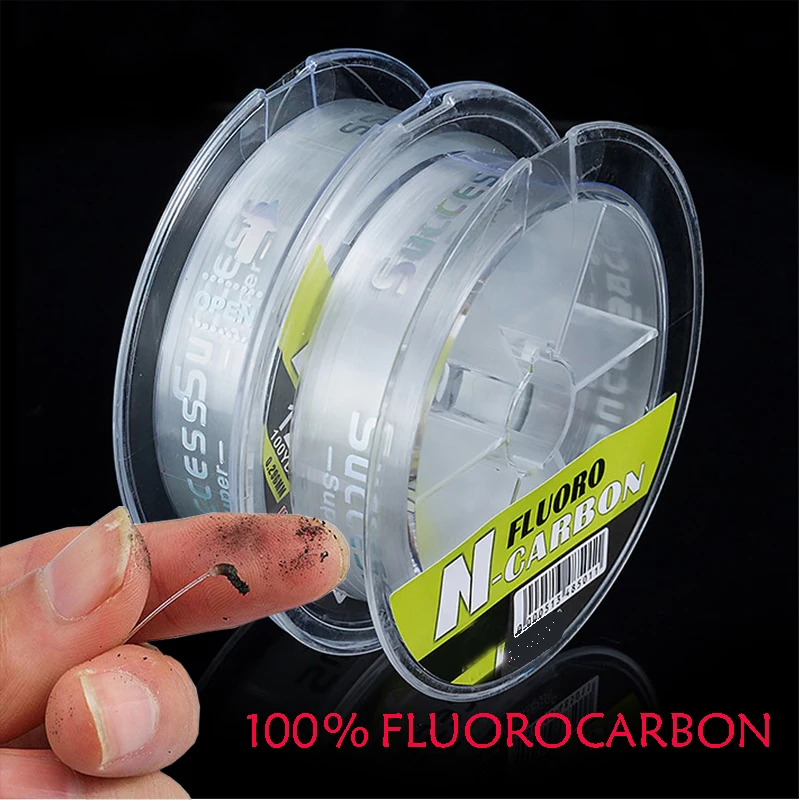 Ligne De Pêche En Fluorocarbone De 100 M Avec Bas De Ligne En