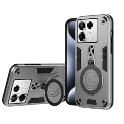Luxury Armor 360° Rotating Stand Magnetic Shockproof Phone Case Cover for Note 40 Pro 4G (Silver)