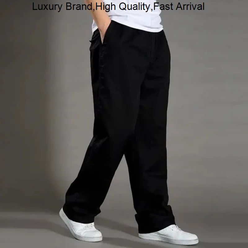 

Oversized M-6XL 's Cargo Casual Trousers Jogger Work Out Loose Fat Sweatpants Clothing Large Pants For Men