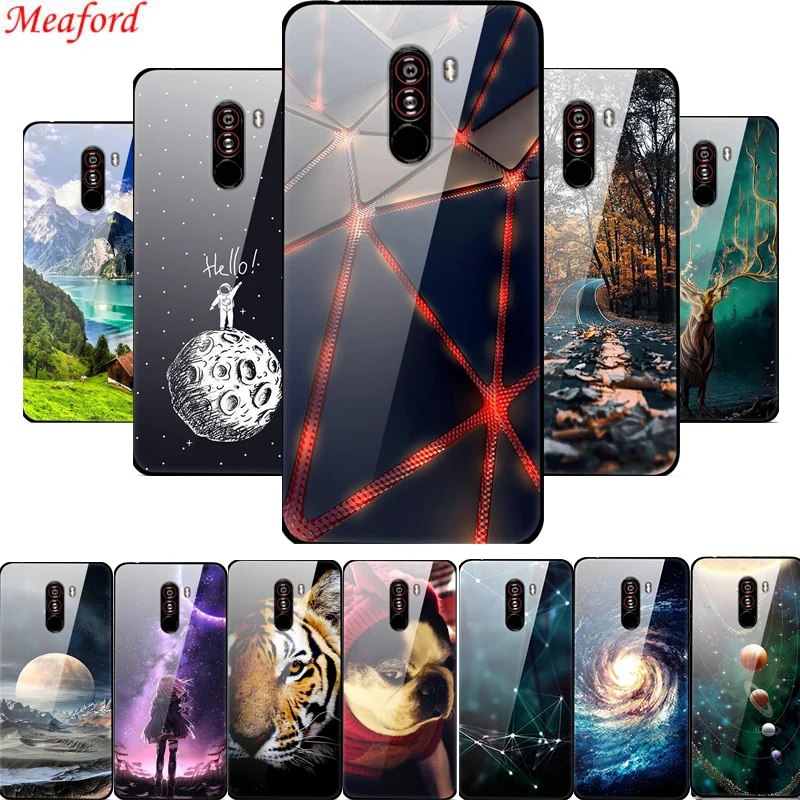 Custodia Poco F1 Per Xiaomi Pocophone F1 Custodia Cover Posteriore In Vetro Per Xiaomi Pocophone F1 Custodia Mi 9T Mi9T Redmi Note 8 Pro Redmi 9 Custo