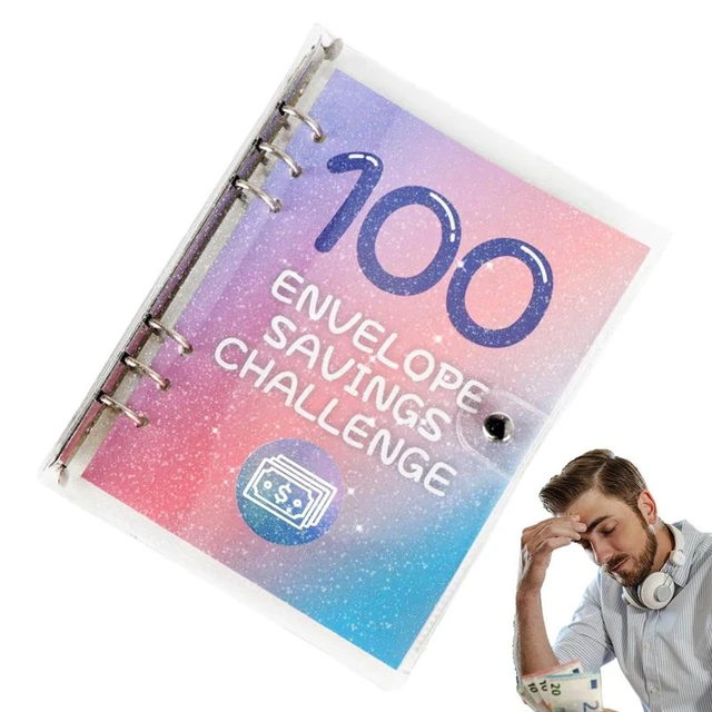 Carpeta de ahorro de dinero, sobres de dinero en efectivo, organizador con  bloqueo, Desafío de Ahorro de 100 días, libro de Desafío de Ahorro de dinero  a prueba de agua - AliExpress