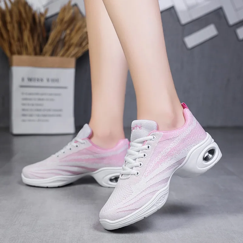 Sneakere Women Dance Practice Shoes Air Design Dance Shoes For Woman Soft Sole Modern Mesh Ladies Trainers dance shoes
