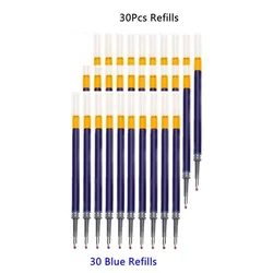 Retractable Gel Pens Set - Assorted Ink Colors for Writing and Office Supplies (30 blue refills)