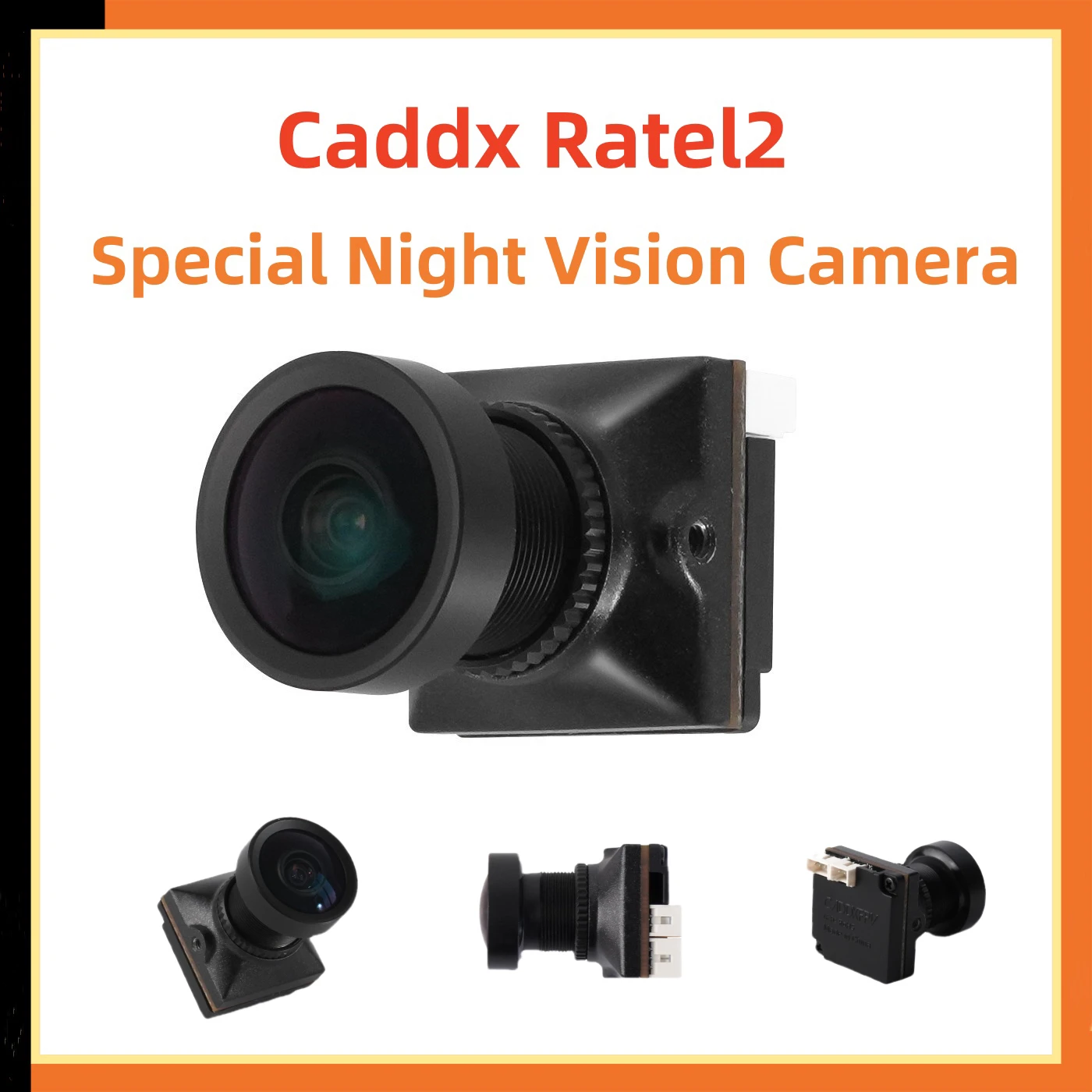 Analog-Caddx Ratel2 Special Night Vision Camera 1500TVL 8Mega /F1.2 Lens 16:9 / 4:3 (variable) for FPV